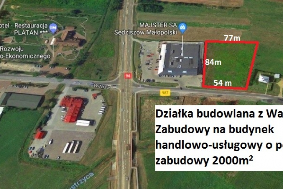 Sędziszów Młp. - usługowa działka przy DK 94