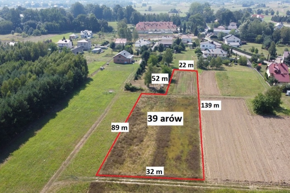 39 arów w Łące, gm. Trzebownisko