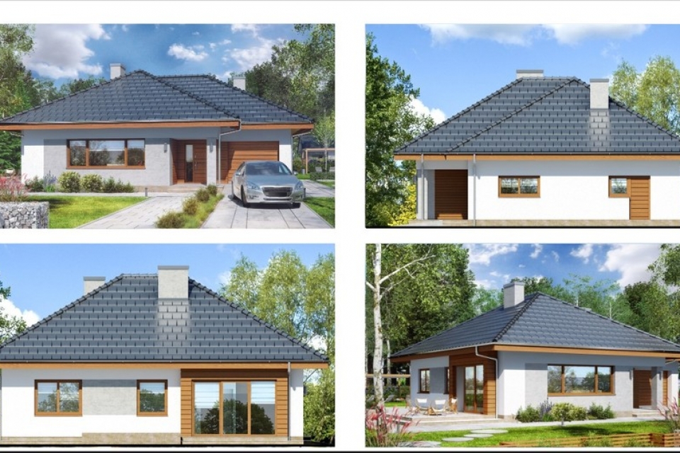 Dom wolnostojący, pow. użytkowa: 99,56m2,Garaż