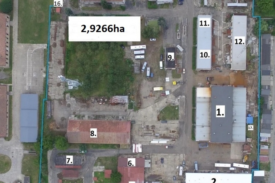 BUDYNEKI PRODUKCYJNEpowierzchni5100m2 działka2,9ha