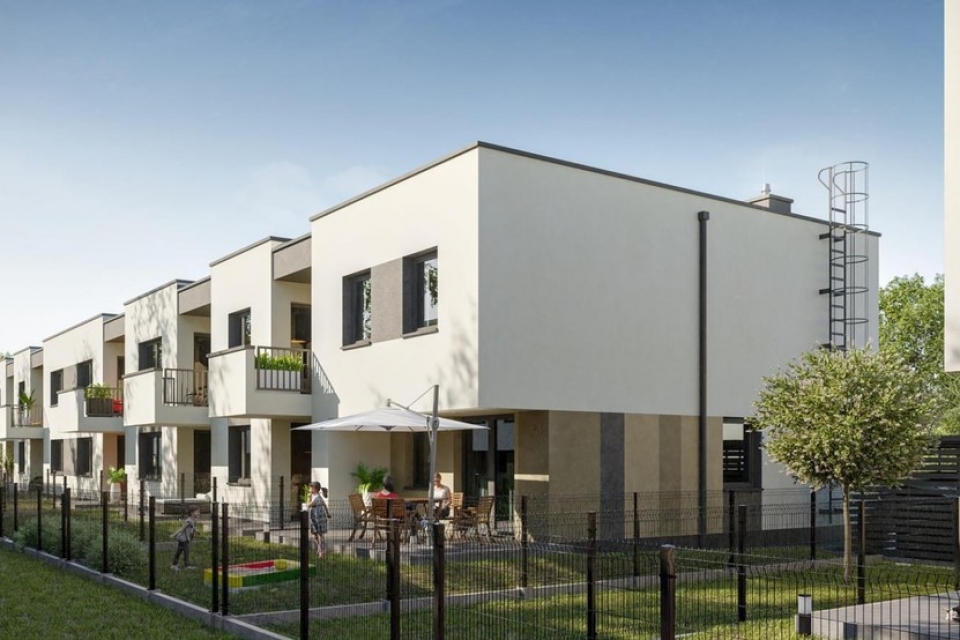 Narożna szeregówka z ogródkiem 100 m2 Dworzysko